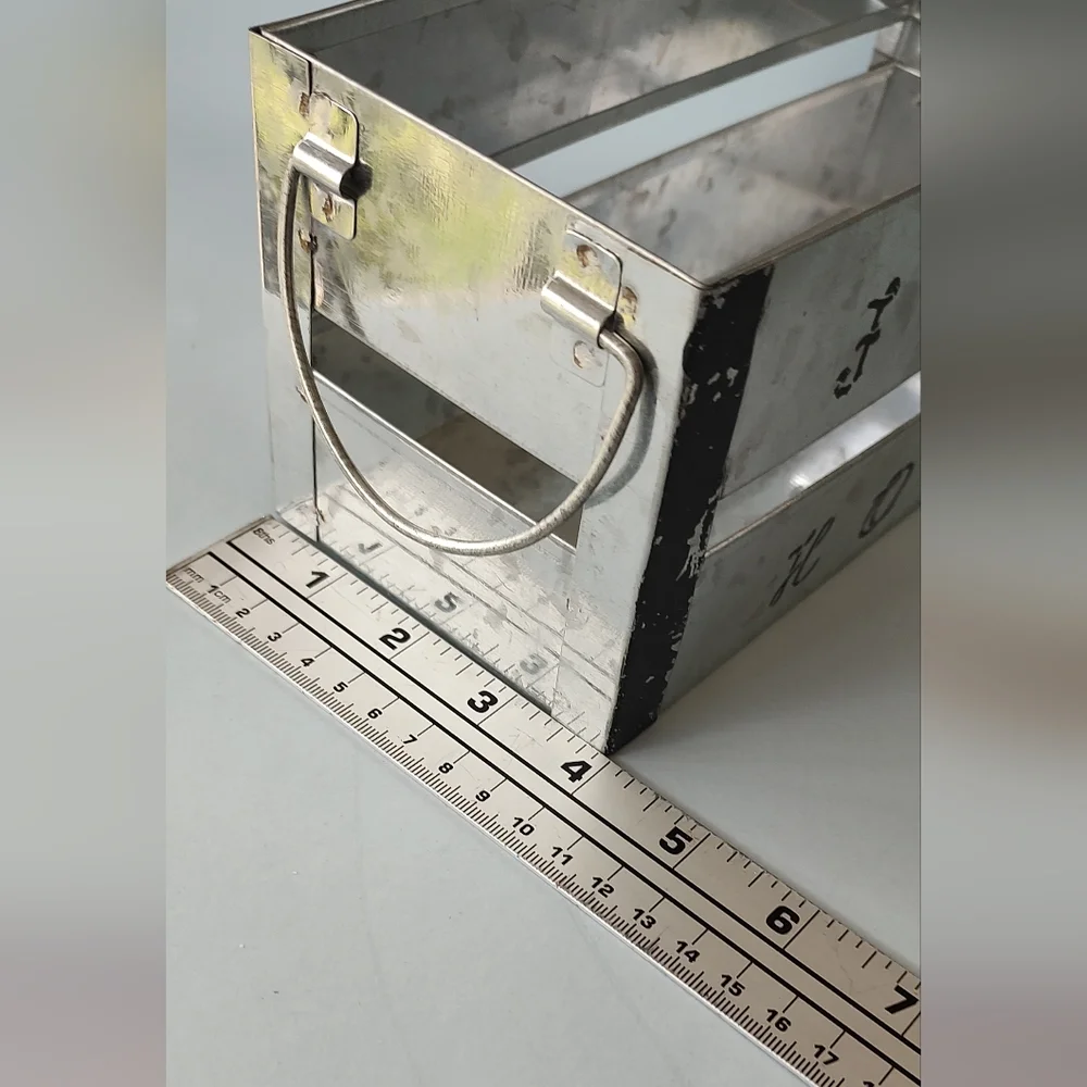 Tray Galvanized Square With Handle  New Out Tags